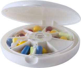 Таблетница с вращающейся крышкой (Пилюля) фото 3441