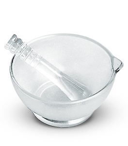 Ступка с пестиком стеклянная d = 90 мм фото 3867