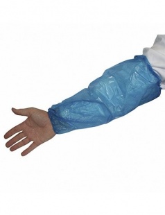 Нарукавники одноразовые синие 3 гр. 25х40 п/э (50 пар) фото 4730
