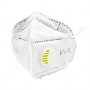 Респиратор KN95  (FFP2) с клапаном выдоха белый фото 1701