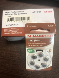 Батарейки размер 312 (MINAMOTO) фото 938