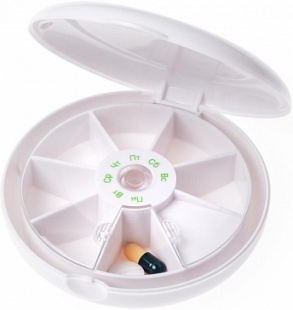 Таблетница с вращающейся крышкой (Пилюля) фото 3442