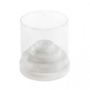 Подставка под фрезы или боры стоматологические круглая (белая) фото 5045