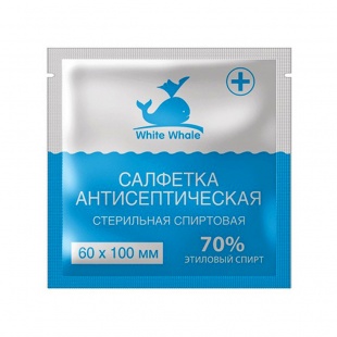Спиртовая салфетка для инъекций 30 х 60 мм (№ 1)  фото 3633