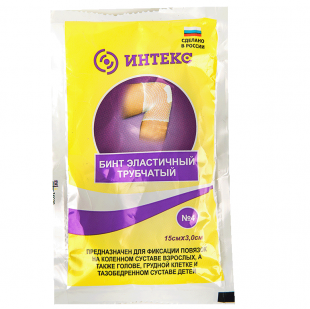Бинт сетчатый трубчатый Интекс №4 (15х3см) фото 4583