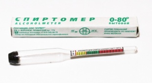Спиртомер бытовой (ареометр-спиртометр) 0-80 фото 3846